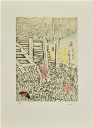DE CHIRICO GIORGIO (1888 - 1978) Bagni misteriosi. 1973. Acquaforte,...