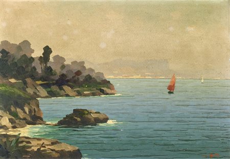 DE LAI GINO (1891 - 1960) Senza titolo. Olio su cartone pressato. Cm 50,00 x...