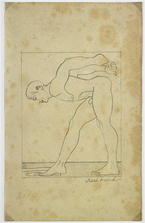 FRENCH JARED (1905 - 1988) Senza titolo. . Disegno su carta. Cm 13,50 x...