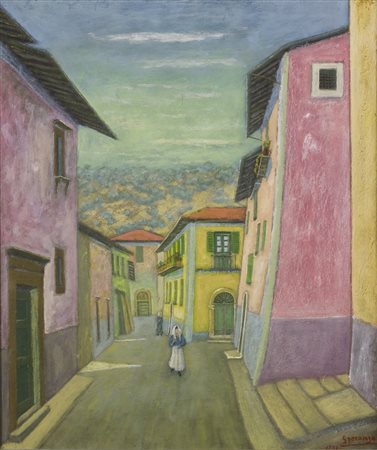 SPERANZA FRANCESCO (1902 - 1984) Paesaggio. 1952. Olio su tavola. Cm 50,00 x...