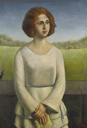 SPERANZA FRANCESCO (1902 - 1984) Figura in bianco. 1929. Olio su tela . Cm...