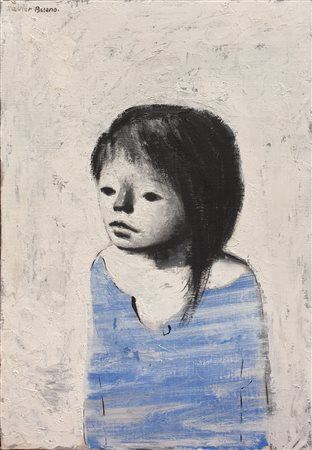 BUENO XAVIER (1915 - 1979) Bambina. 1966. Olio su cartone telato. Cm 35,00 x...
