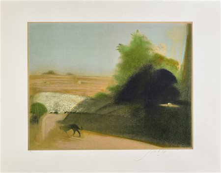 GUCCIONE PIERO (1935 - 2018) Il gattopardo. Serigrafia. Cm 65,00 x 50,00....