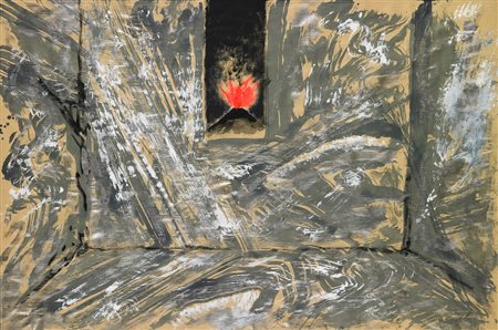 MERLINO SILVIO (n. 1952) Senza titolo. 1984. Tecnica mista su carta. Cm 74,00...