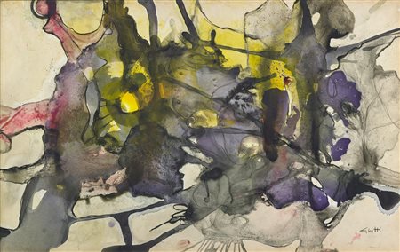 GHITTI FRANCA (n. 1932) Senza titolo. Tecnica mista su carta. Cm 100,00 x...