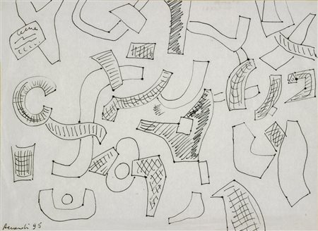 ACCARDI CARLA (1924 - 2014) Senza titolo. . 1996. China su carta. Cm 35,00 x...