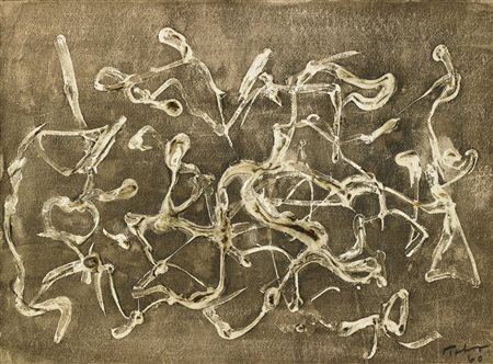 TOBEY MARK (1890 - 1976) Senza titolo. 1960. Tempera su carta. Cm 16,50 x...