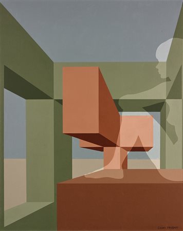 FRASSATI GIANNI (n. 1924) Senza titolo. 1971. Olio su tela . Cm 65,00 x...