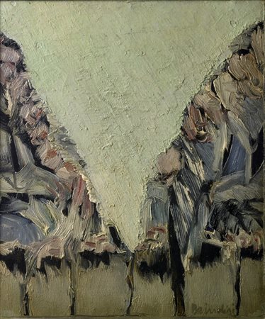 BRINDISI REMO (1918 - 1996) Camion di feriti. 1960. Olio su tela . Cm 34,00 x...