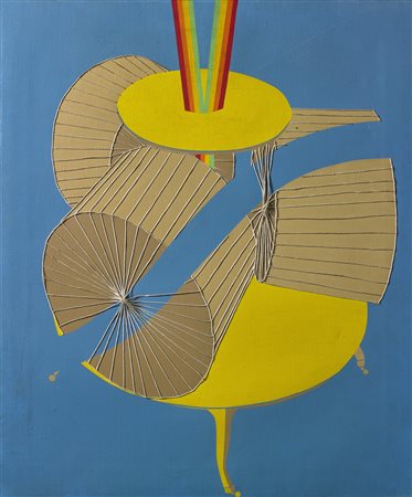 MORISHITA KEIZO (1944 - 2003) Senza titolo. 1969. Tecnica mista su tela. Cm...