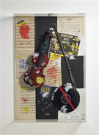 CHIARI GIUSEPPE (1926 - 2007) Violino. strumento su tavola. Cm 60,00 x 90,00....