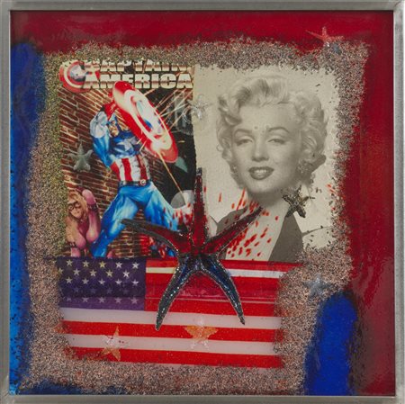 RONDA OMAR (n. 1947) Marilyn frozen. 2005. Plastic. Cm 70,00 x 70,00. Al...