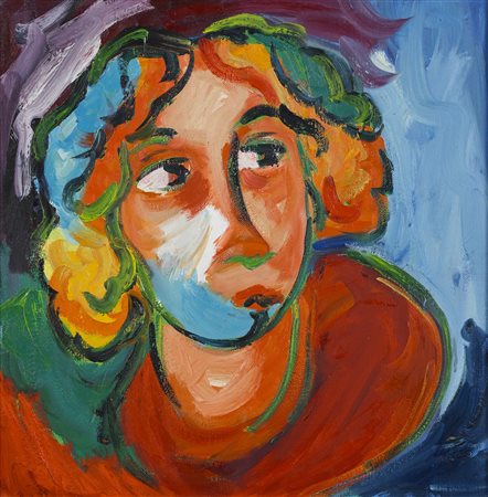 GERMANA' MIMMO (1944 - 1992) Senza titolo. 1989. Olio su tela . Cm 50,00 x...