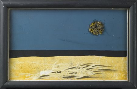 DANGELO SERGIO (n. 1932) Senza titolo. 1962. Tecnica mista su tavola. Cm...