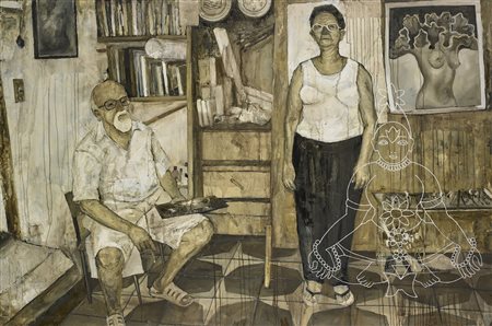 DESIDERIO (n. 1978) 20 Cuc series 07. 2013. Olio su tela . Cm 150,00 x...