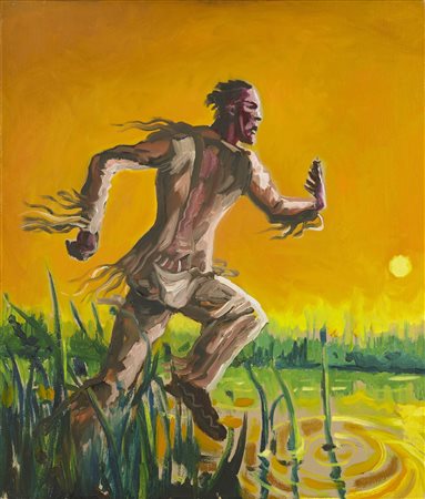 BAZAN ALESSANDRO (n. 1966) Hudson. 2003. Olio su tela . Cm 60,00 x 70,00. Al...