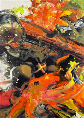 GIRARDI DANIELE (n. 1977) Chromocosmo. 2006. Tecnica mista su tela. Cm 100,00...