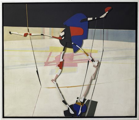 FRANCESCHINI EDOARDO (1928 - 2006) Senza titolo. 1972. Tecnica mista su tela....