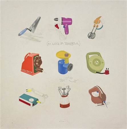 ALINARI LUCA (n. 1943) Da luce in tenebra. 1974. Acrilico su tela. Cm 71,00 x...