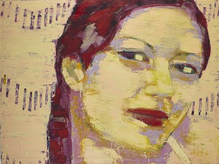 ALIOTO MASSIMILIANO (n. 1972) Privacy. 2002. Olio su tela grezza. Cm 160,00 x...