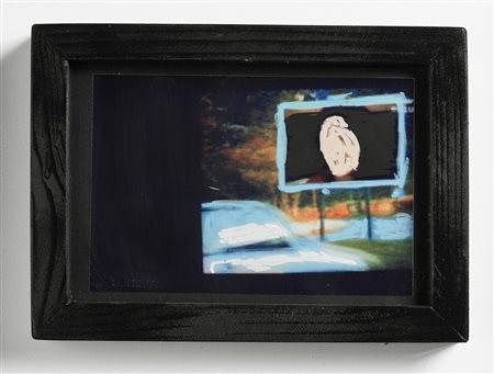 SCHIFANO MARIO (1934 - 1998) Senza titolo. Fotografia ritoccata a mano. Cm...