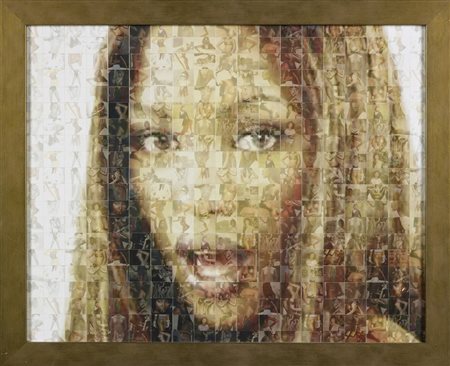 MURGIA MARIA (n. 1935) Naomi Campbell. Fotomosaico digitale. Cm 50,00 x...