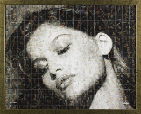 MURGIA MARIA (n. 1935) Omaggio a Laetitia Casta. 2009. Fotomosaico digitale....