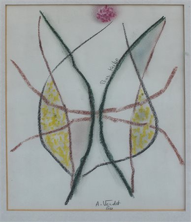 André Verdet, Senza titolo 1964 Pastelli, 34cm x 25cm. Firmato e datato...