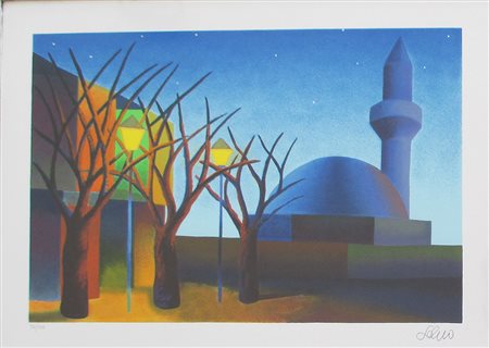 Salvo , Senza titolo Litografia n.30/100, 50cm x 70cm. Firmato fronte opera