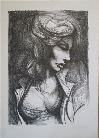 Fausto Maria Liberatore, Senza titolo Litografia n.37/90, 70cm x 50cm....