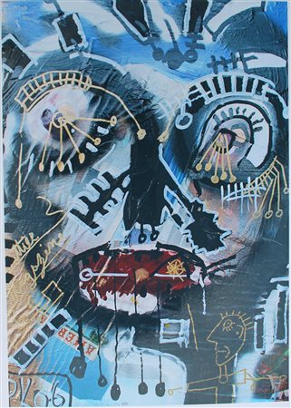 Paul Kostabi, Setting the record straight 2007 Olio su tela, 60cm x 45cm....