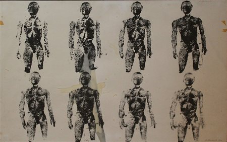 Antonio Bueno, Impronte 1964 Tecnica mista su carta, 50cm x 70cm. Archivio...