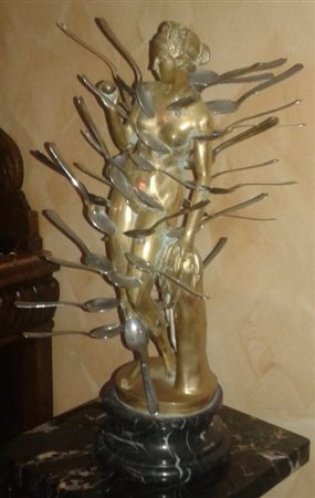 Fernandez Arman, Venus with spoons 2000 Scultura in bronzo e cucchiaini...