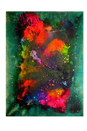 Bruno Contenotte, Senza titolo Resine fuse su tela, 80cm x 60cm. Collezione...