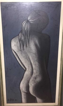 Alessandro Volpi, Senza titolo Olio su tela, 85cm x 45cm. Firmato fronte opera