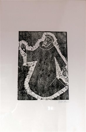 Venturino Venturi, Senza titolo Prova di autore, 50cm x 32cm. Firmato fronte...