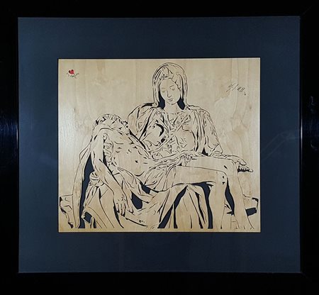 Matteo Gentile, PietÃ di Michelangelo 2016 Traforato a mano con arco nel...