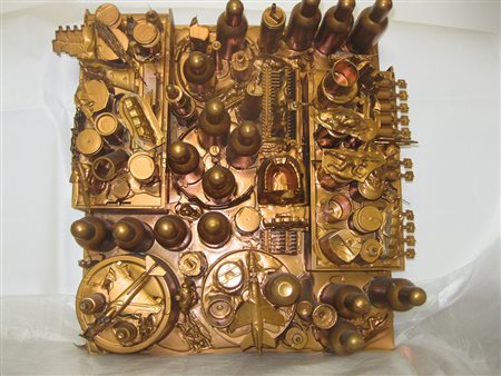 Luigi Rotundo, The Golden City 2018 Scultura , 53cm x 44cm x 13cm. Autentica...