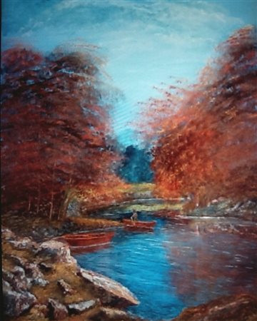 Gianni Colavecchi, Quiete autunnale 2016 Acrilico su tela, 70cm x 50cm....