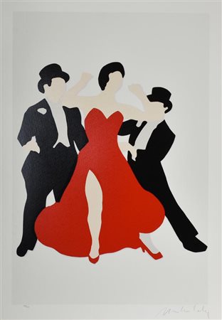 Marco Lodola TANGO serigrafia su carta, cm 100x70 esemplare 180 su 200 sul...