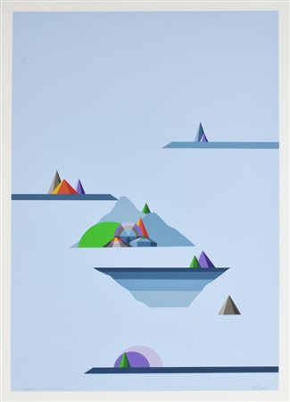 Keizo Morishita SENZA TITOLO serigrafia su carta, cm 70x50 esemplare 97 su...