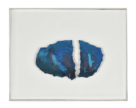 Renzo Nucara SENZA TITOLO tecnica mista su plastica entro teca di plexiglass,...