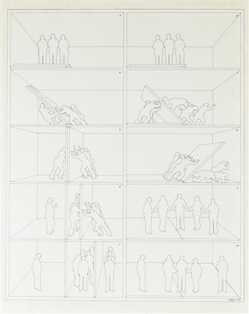 Roberto Vota SENZA TITOLO china su carta, cm 95x75 sul fronte: firma e data...