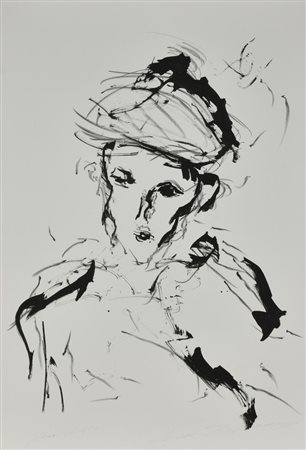 Ernesto Treccani VOLTO litografia, foglio cm 70x50 firmato e numerato...