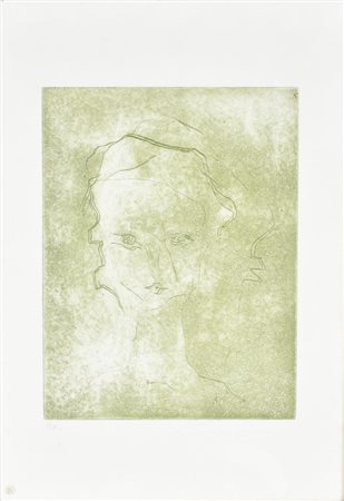 Ernesto Treccani SENZA TITOLO incisione su carta, cm 50x35 (lastra cm 32x25)...