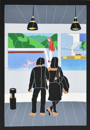 Ugo Nespolo SENZA TITOLO serigrafia su carta, cm 69,5x49 esemplare 92 su 150...