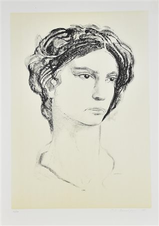 Pietro Annigoni Senza titolo litografia su carta, cm 70x50 esemplare 95 su...