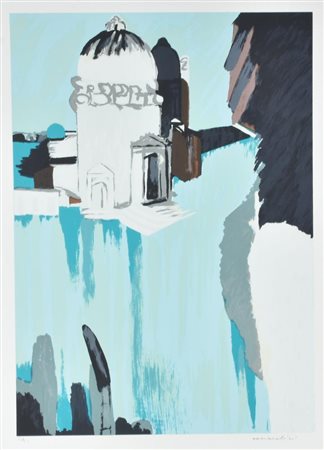 Remo Brindisi SENZA TITOLO litografia su carta, cm 70x50 esemplare P.A sul...