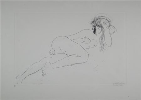 Emilio Greco NUDO FEMMINILE litografia, cm 50x66; es. 34/60 firmato, datato e...