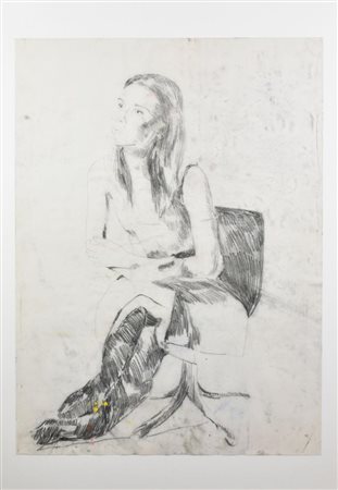 Dormice SENZA TITOLO tecnica mista su carta, cm 100x70